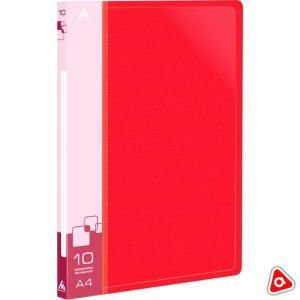 Папка с файлами 10 шт БЮРОКРАТ красная /816925