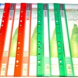 Папка с файлами перфор. 20 шт A4 "Clear Book" красная /пач 10 шт