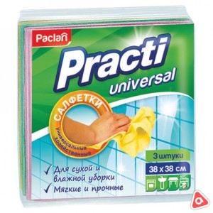 Тряпка для пыли "Paclan universal" Soft 38х38 см /уп 3 шт/3409