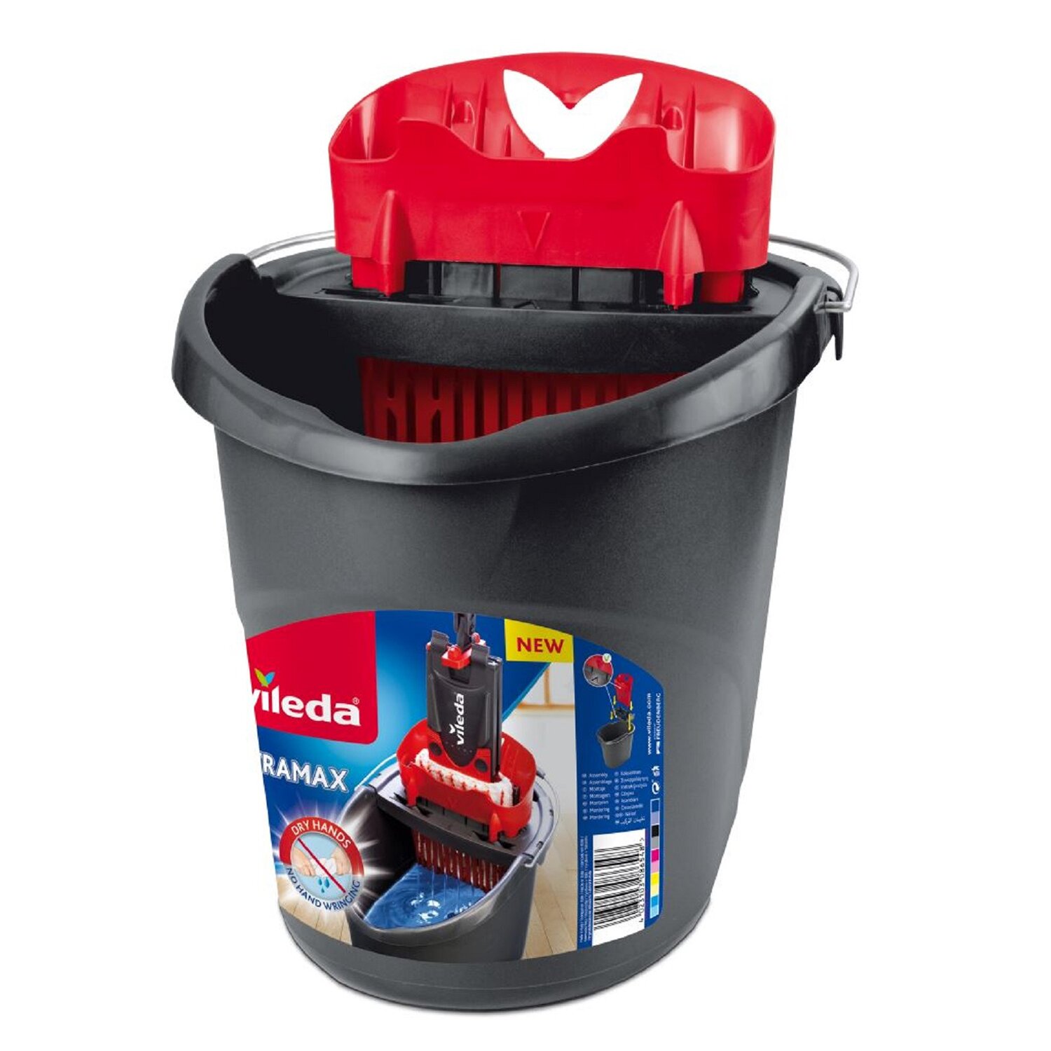 Ведро с отжимом для швабры "Vileda" Turbo Smart 12 л /173861