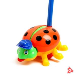 Каталка на палке "Жучок" Божья коровка /734002