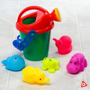 Набор для купания Лейка+ игрушки 5шт /4408352