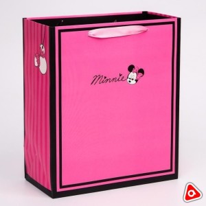 Пакет подарочный 31x40.x11 см "Minnie" розовый /8794