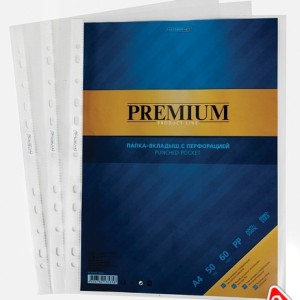 Файл А4 0,6 mic глянец Hatber Premium у/50шт
