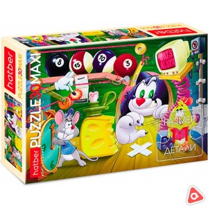 Пазлы А4 "Hatber" "Приключение кота и мышонка", серия maxi, 30 элементов