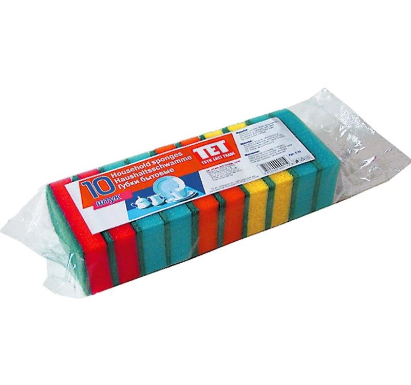 Губки для посуды "TETEX " в уп 10 шт 0152