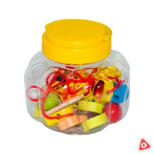 Развивающие деревянные фигурки в баночке