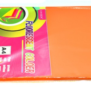 Цветная бумага A4.80гр 100л 5 цв Fluorescent coloer неон