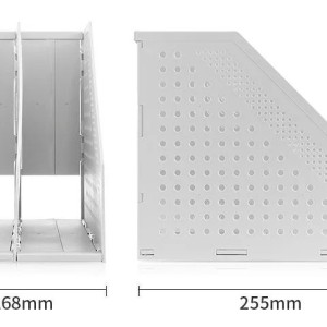 Лоток верт. 2 секц. DELI складной, серый / 78999