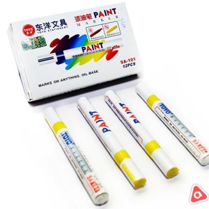 Маркер по металлу TOYO PAINT желтый в у/12шт