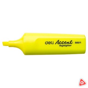 Маркер текстовой "DELI" Accent желтый, 621 /уп 10 шт