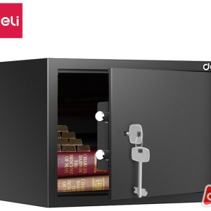 Сейф мебельный DELI "ET562" ключевой замок, 250х350х250 мм, 8,67 кг, черный
