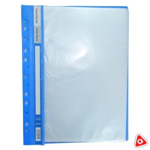 Папка с файлами перфор. 20 шт Hua-Hang/ Xinmeizhou/ Clear book, синяя /уп 10 шт