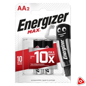 Батарея Energizer Max Plus АА пальчиковые щелочные /уп 4 шт