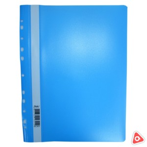 Папка скоросшиватель А4 "Q Connect" 120/170 мкм Синяя пластиковая с перфорацией