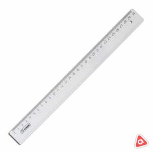 Линейка пластиковая 30 см СТАММ прозрачная / ЛН33