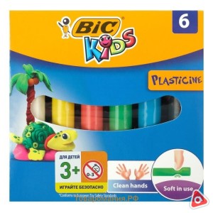 Пластилин 6 цветов "Bic Kids" /947712