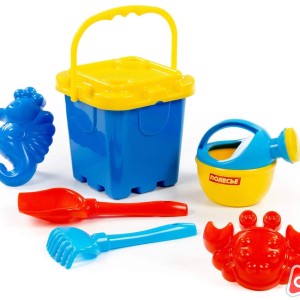 Набор "Полесье" Ведро-крепость большое, ситичко-крепость, лопатка, грабли /35509