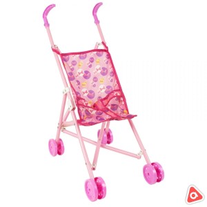 Коляска для куклы (розовый цвет) пластик / 818-27