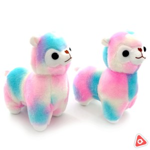 Мягк. игрушка "Лама цветная" меховая 25 см