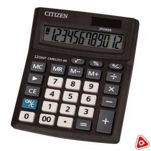 Калькулятор 12 разр DELI 1631 черный / 203х155х42 мм