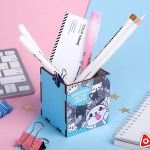 Органайзер детский деревянный стаканчик Котики / 4738813