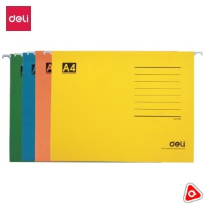 Папка подвесная Deli 5468 А4 ассорти / упак 25