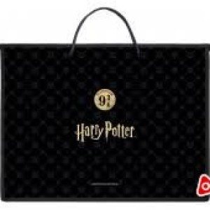 Папка А3 с ручками 20 мм 475*345мм, текстиль твердый,черный "Harry Potter" /32098