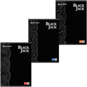 Тетрадь общая 96 л А4 Brauberg "Black Jack" в клетку /401853