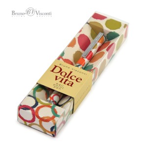 Ручка шариковая BV Dolce vita "Геометрия шариковый", металлический корпус 0,7 мм, синий стержень